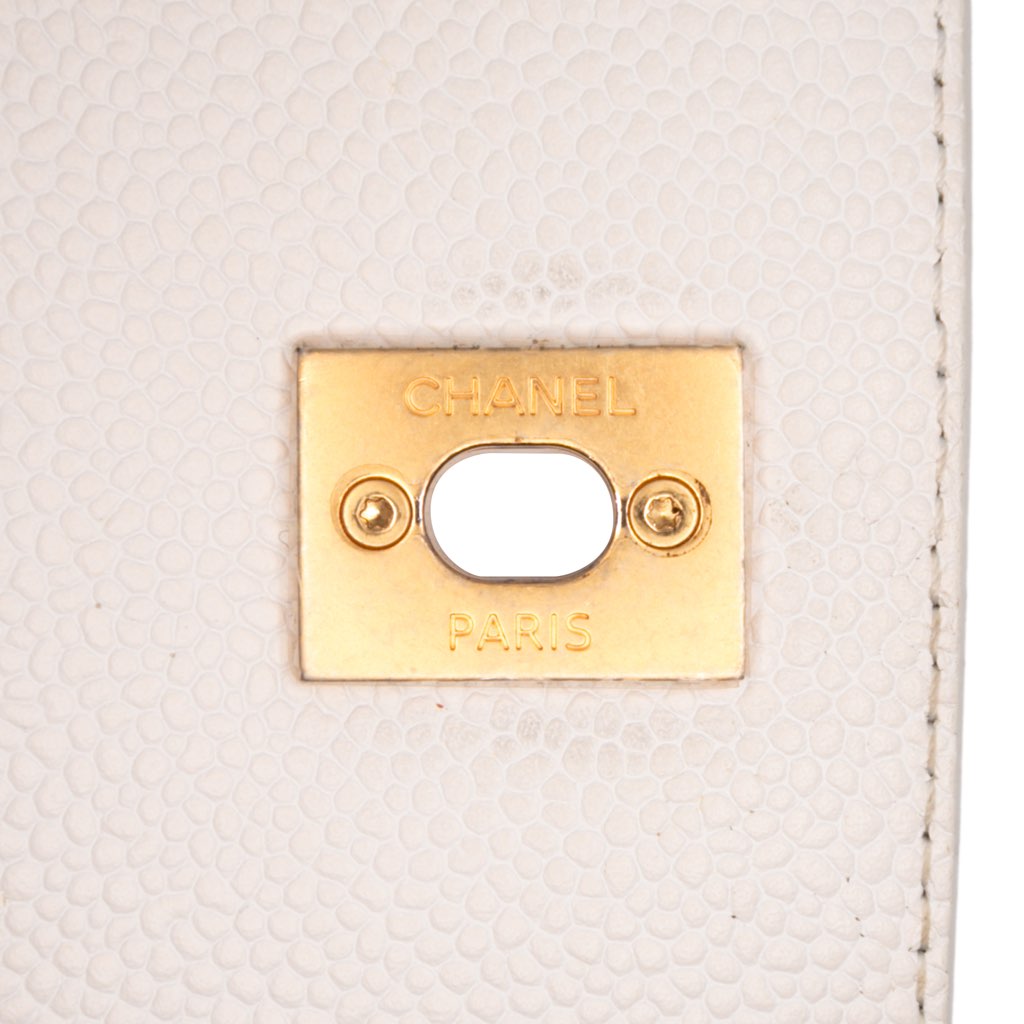 Chanel CC Quilted Caviar Turnlock Full Flap - Detail 2