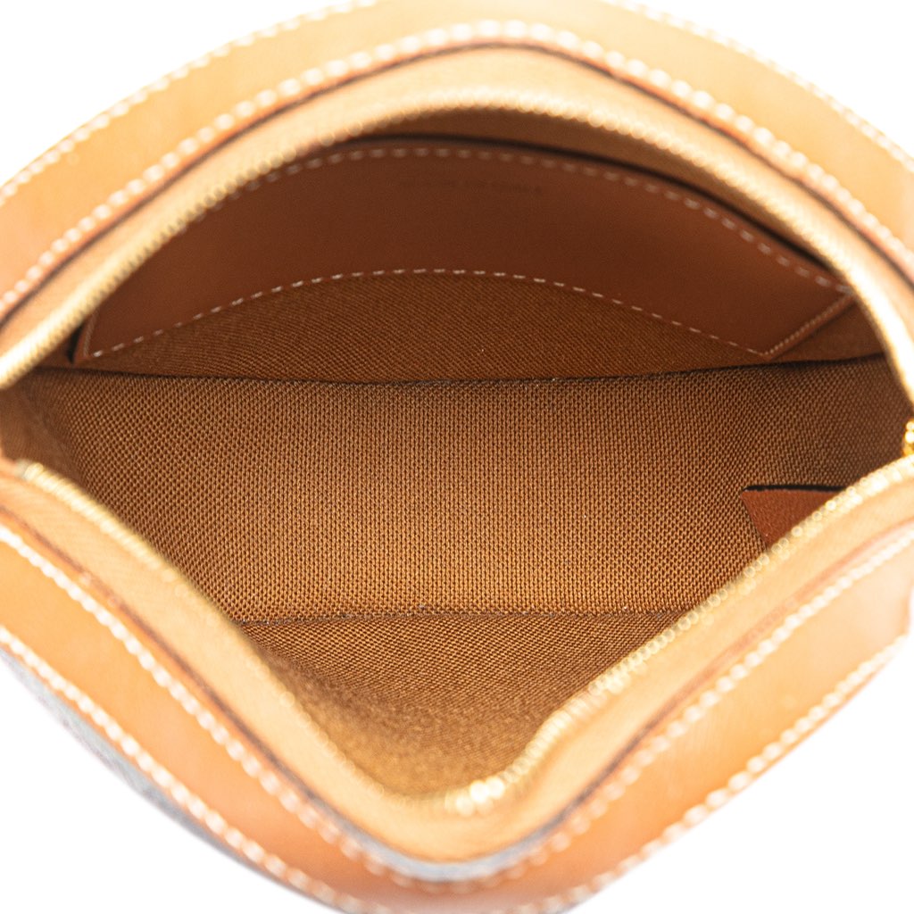 Celine Triomphe Coated Canvas Round Purse on Strap - 4