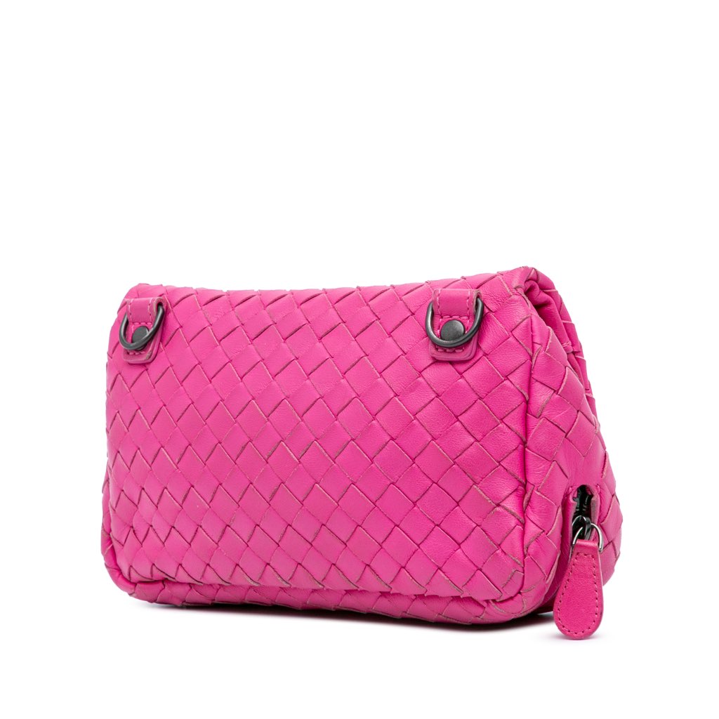 Bottega Veneta Small Calfskin Intrecciomirage Embossed Butterfly Chain Crossbody - 2