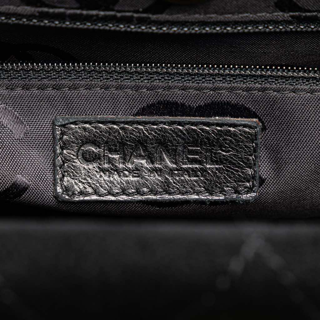 Chanel CC Suede Caviar Stitched Tote - 5