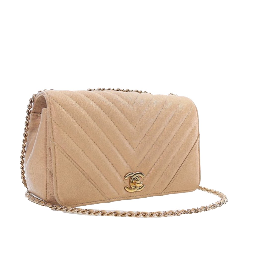 Chanel Small Chevron Caviar Statement Flap - 2