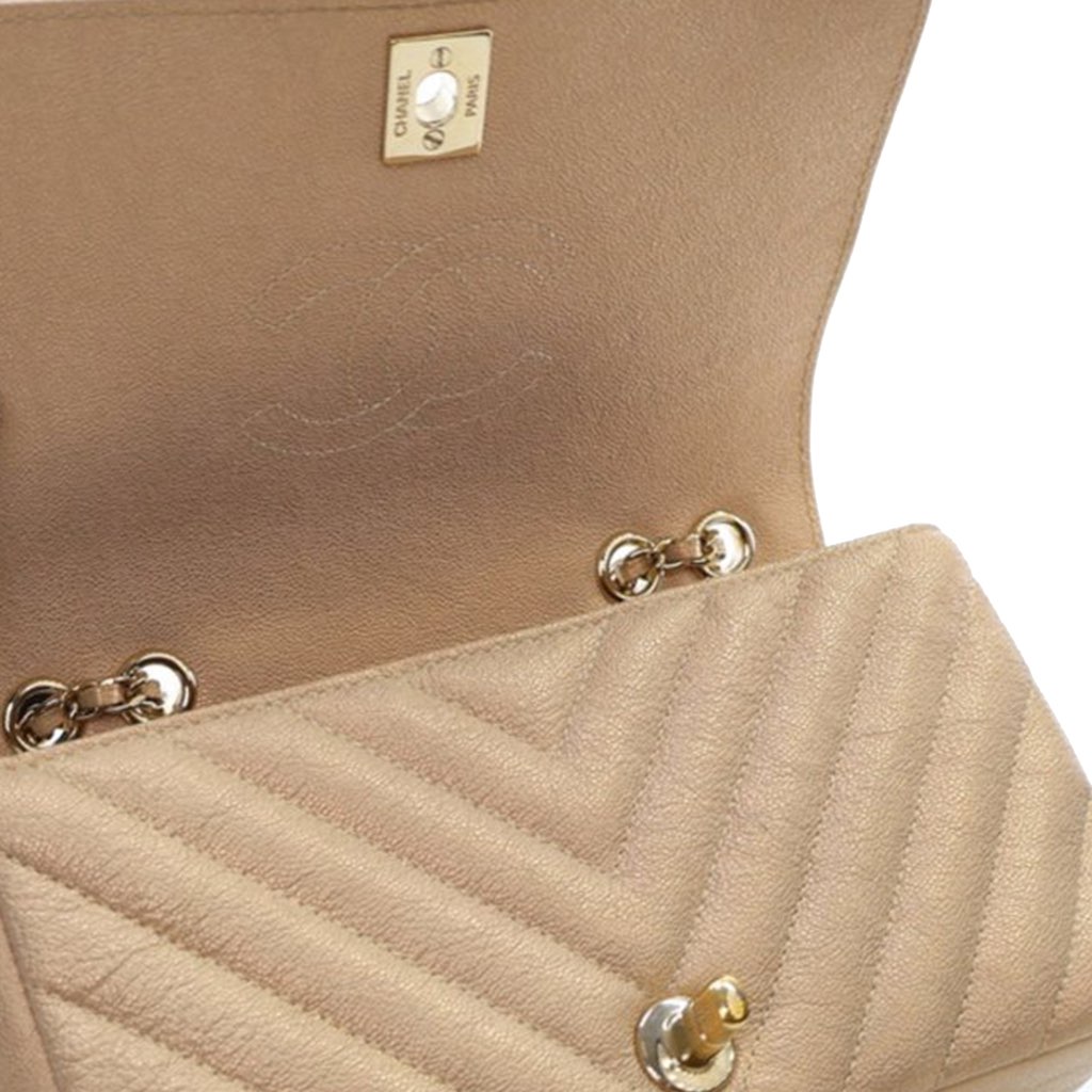 Chanel Small Chevron Caviar Statement Flap - 5