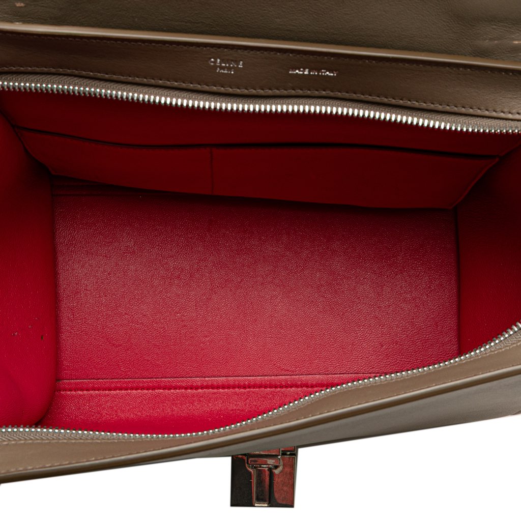 Celine Small Tricolor Leather Trapeze Satchel - 4