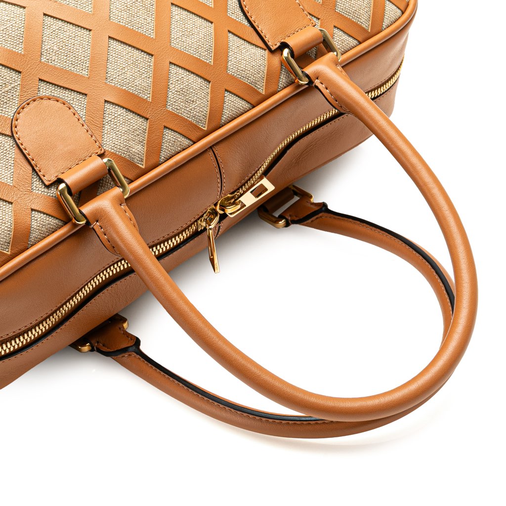 Loewe Extra Large Canvas and Cut Out Leather Amazona 75 - Image 12