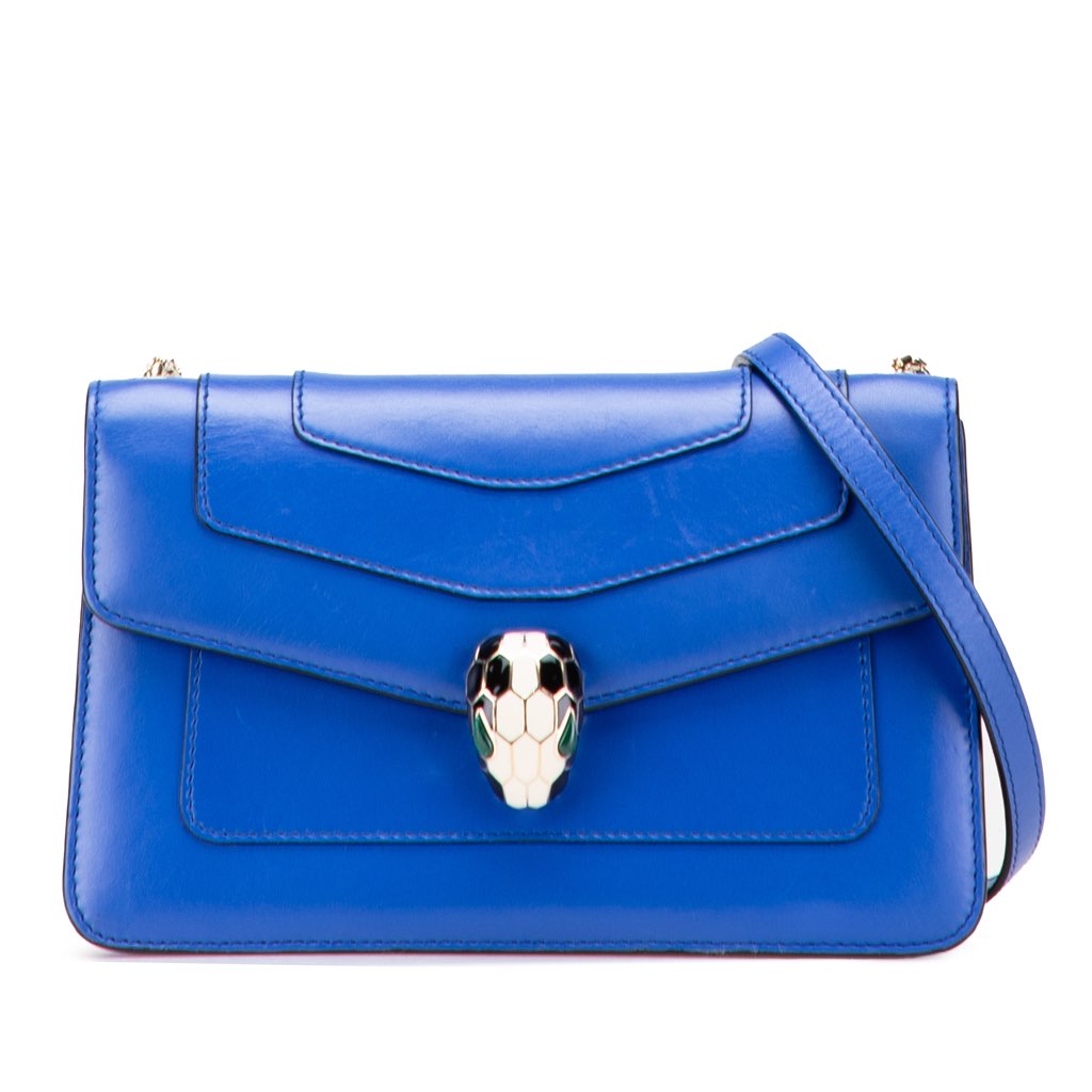 Bvlgari Small Leather Serpenti Forever Chain Crossbody