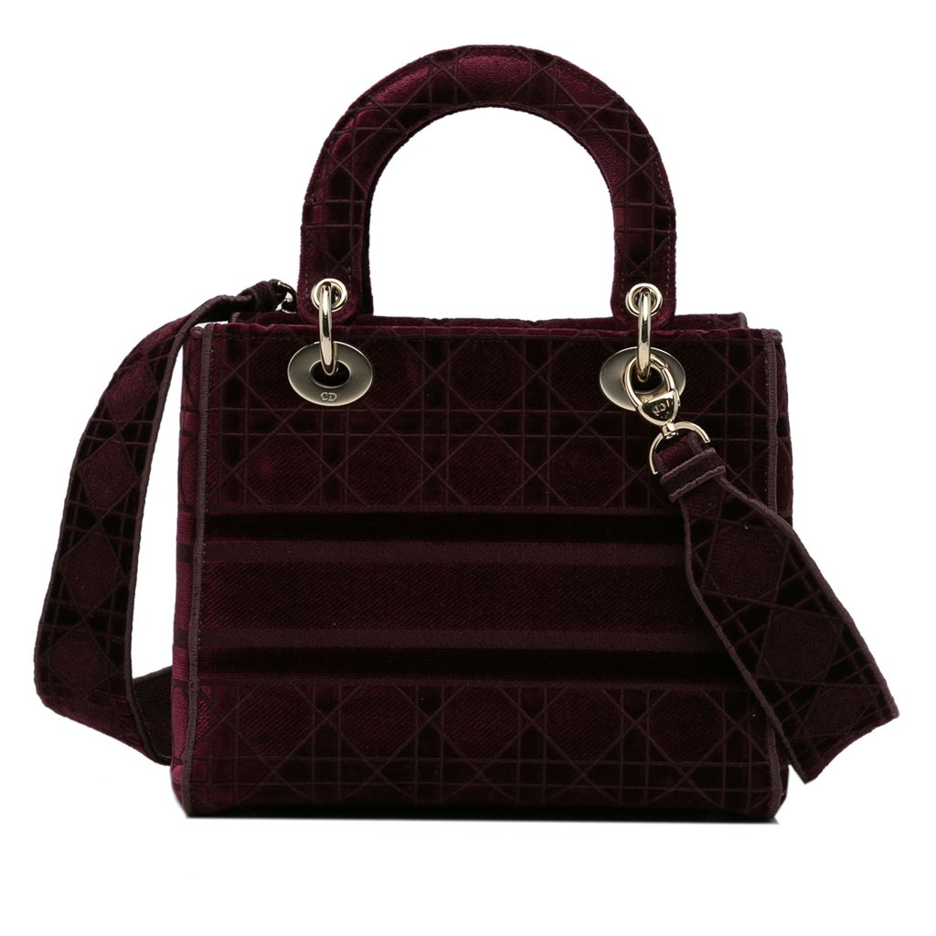 Dior Medium Velvet Cannage Lady D Lite - 3