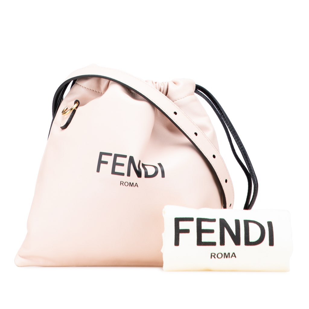 Fendi Small Leather Logo Drawstring Crossbody - Image 14