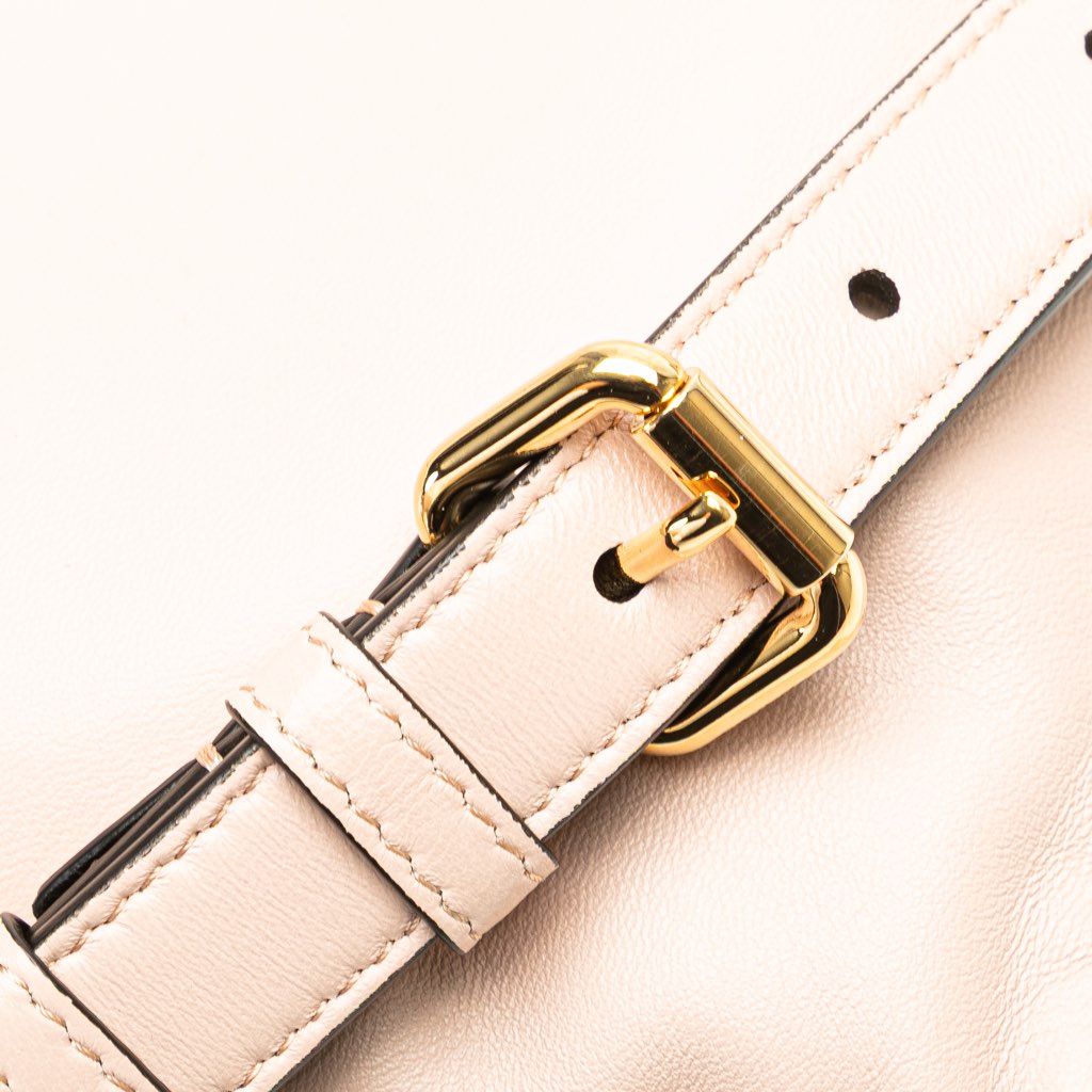 Fendi Small Leather Logo Drawstring Crossbody - Image 10