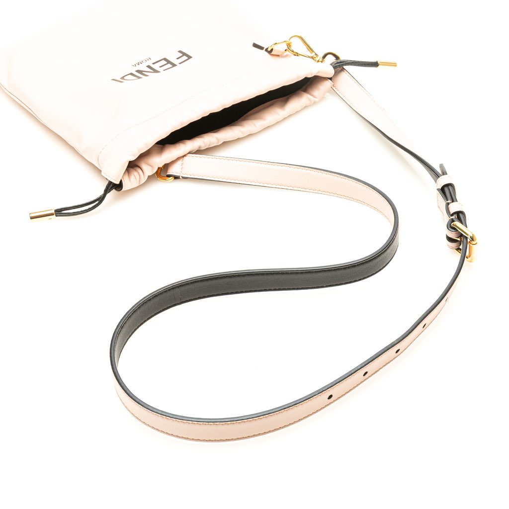 Fendi Small Leather Logo Drawstring Crossbody - Image 12