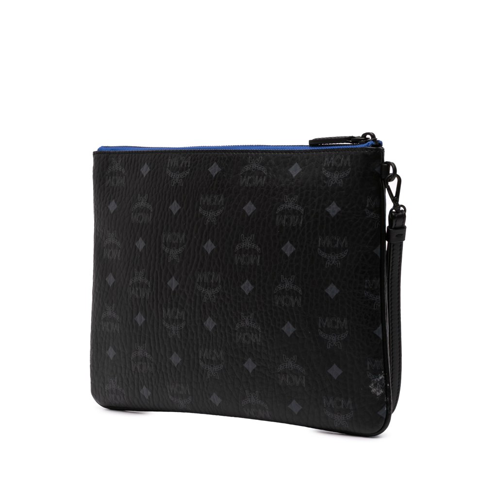 Mcm Sambypen Haru Henry Kaiser Visetos Coated Canvas Clutch - Back view