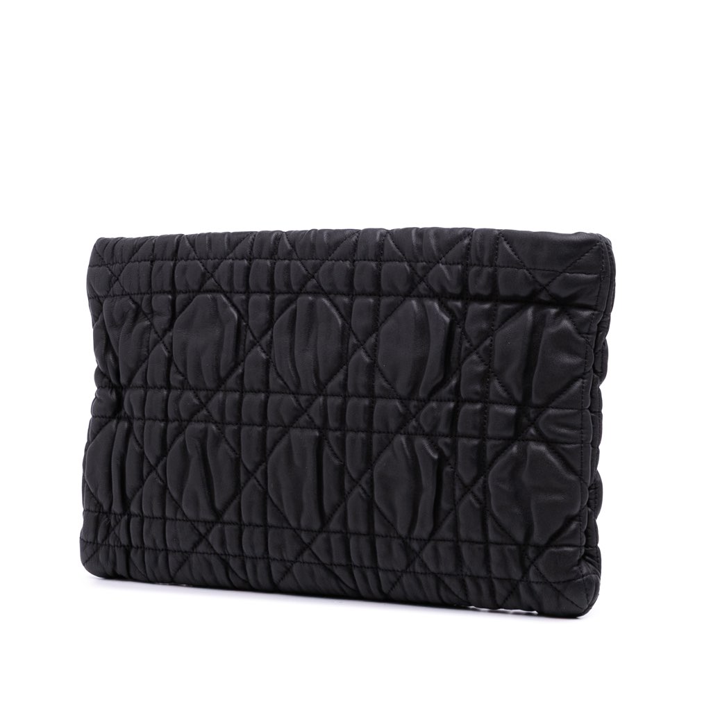 Dior Lambskin Cannage Lady Dior Clutch - 2