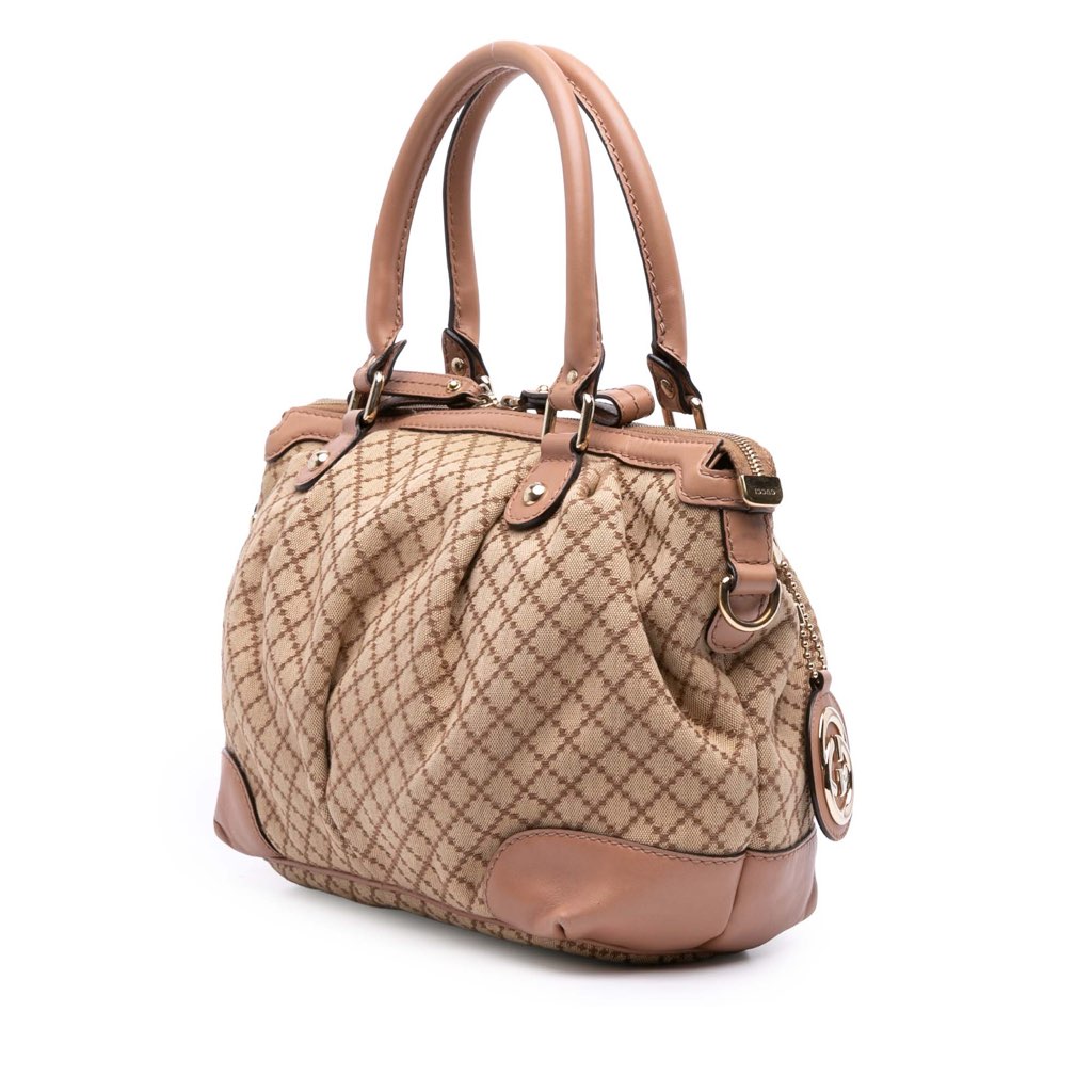 Gucci Diamante Canvas Sukey Satchel - Back view