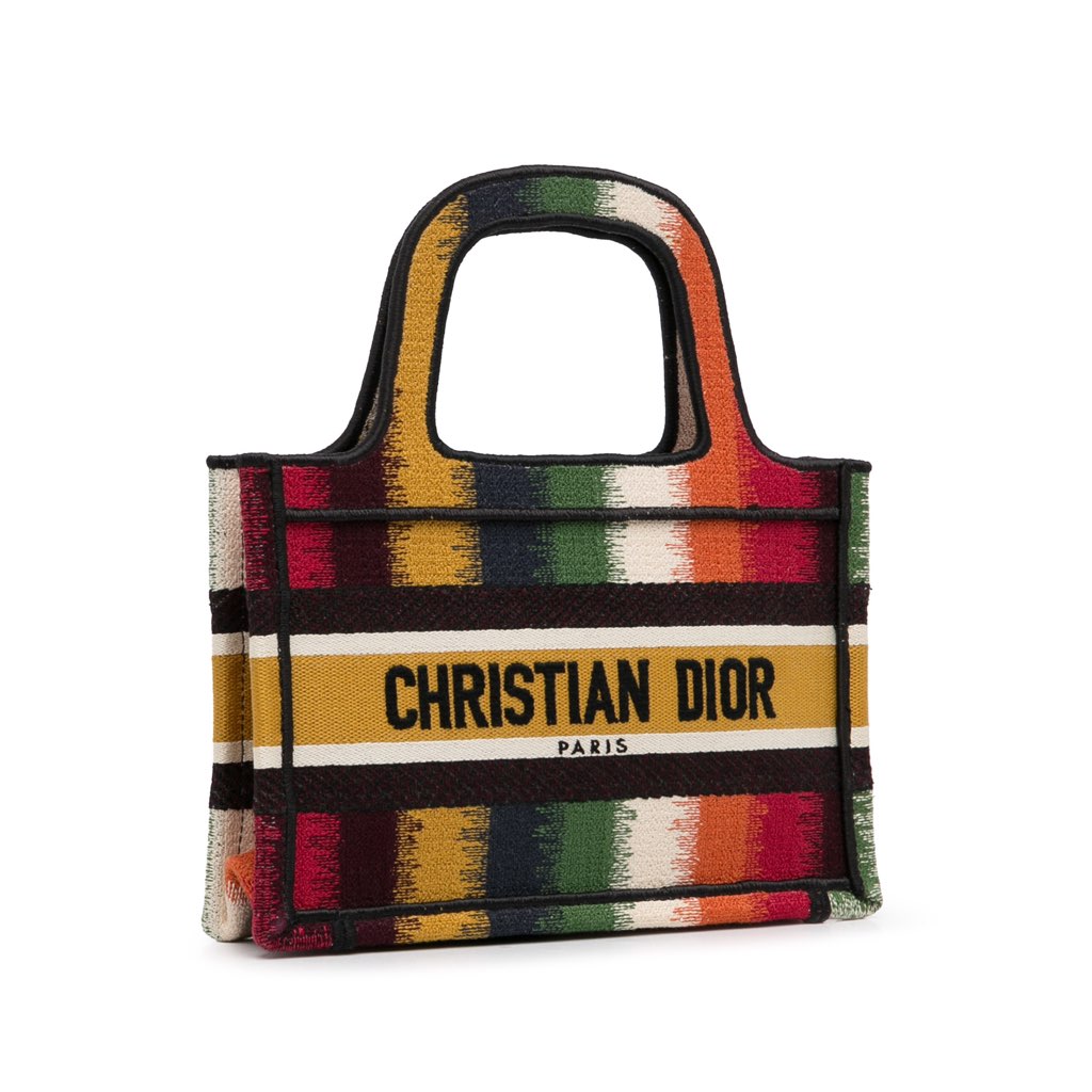 Dior Mini D Stripes Book Tote - Back view