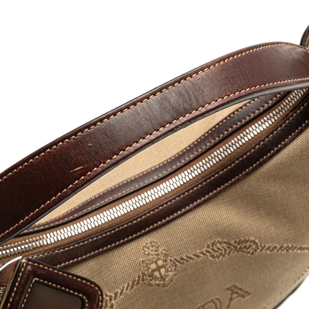 Prada Canvas Canapa Logo Shoulder Bag - Image 13