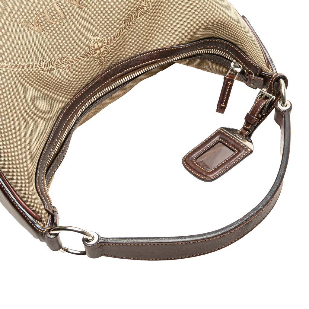 Prada Canvas Canapa Logo Shoulder Bag - Image 16