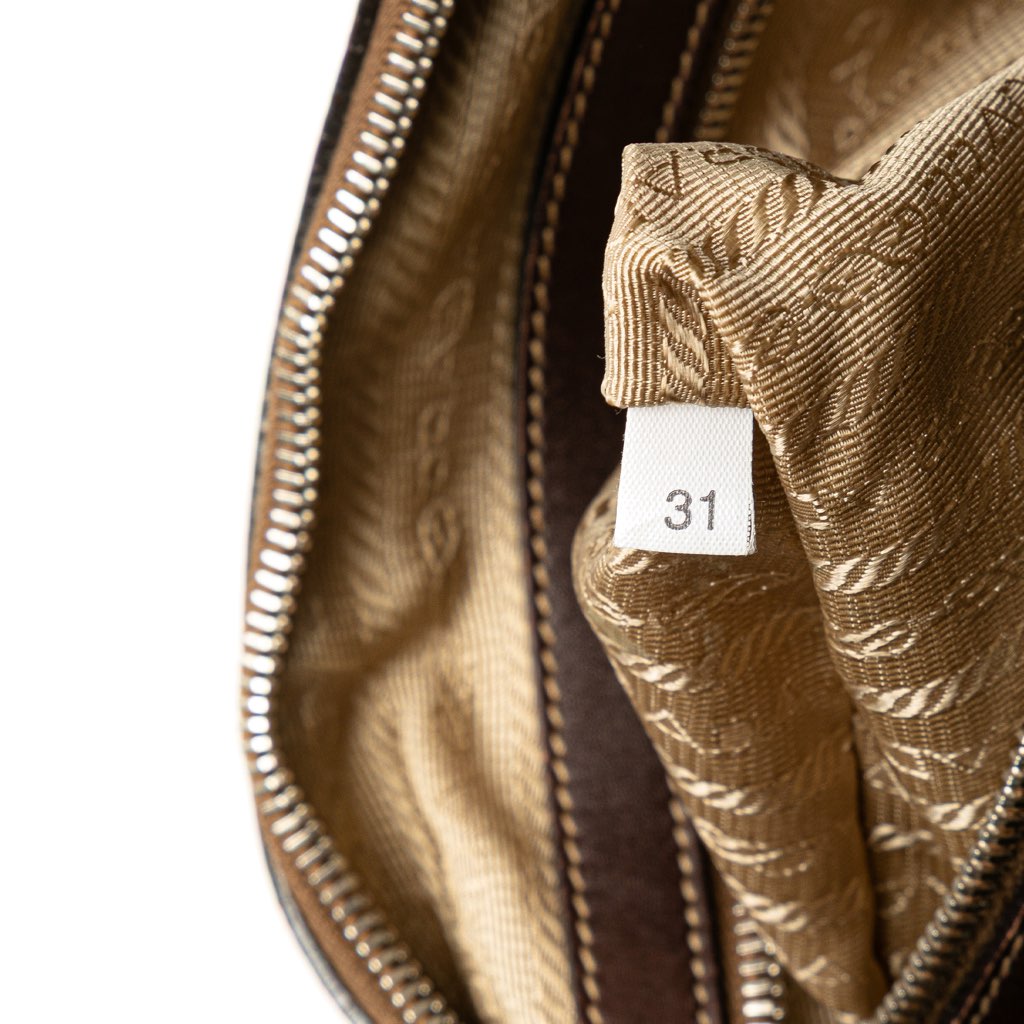 Prada Canvas Canapa Logo Shoulder Bag - Side view