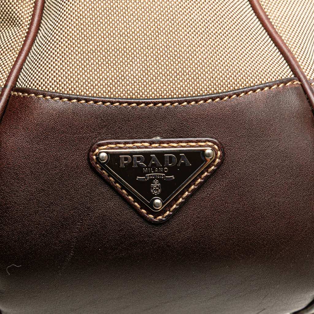Prada Canvas Canapa Logo Shoulder Bag - Image 10