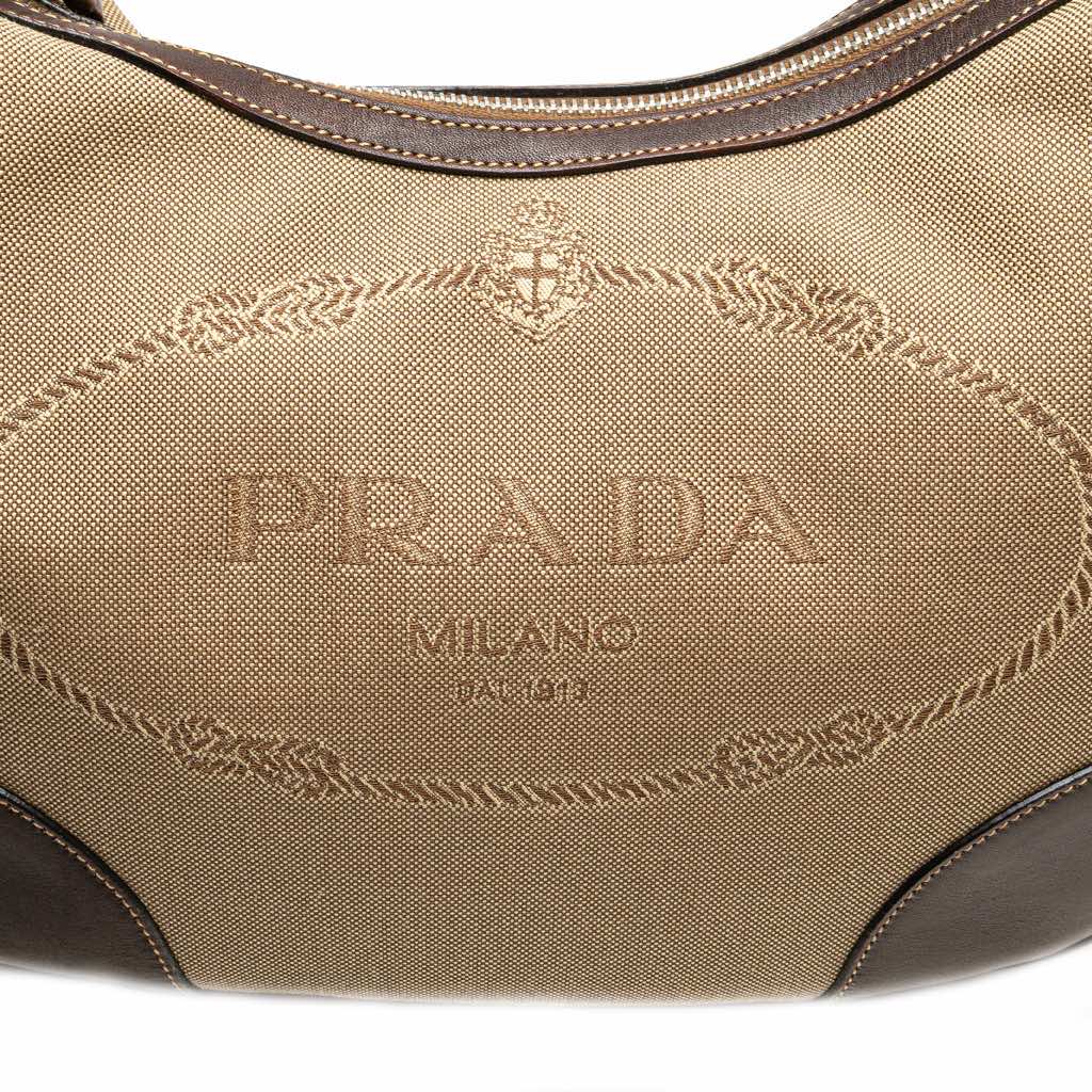 Prada Canvas Canapa Logo Shoulder Bag - Image 12