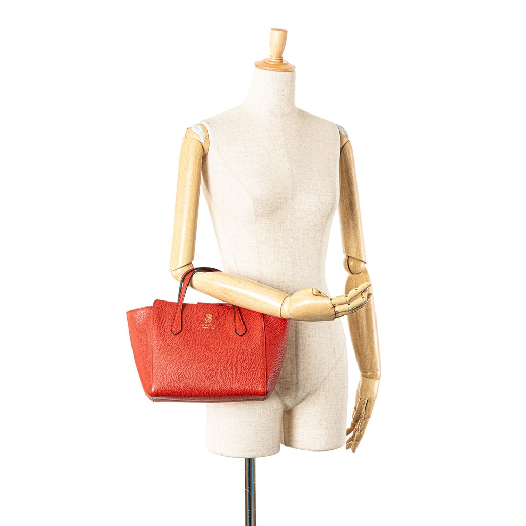 Gucci Mini Leather Swing Handbag - Image 13