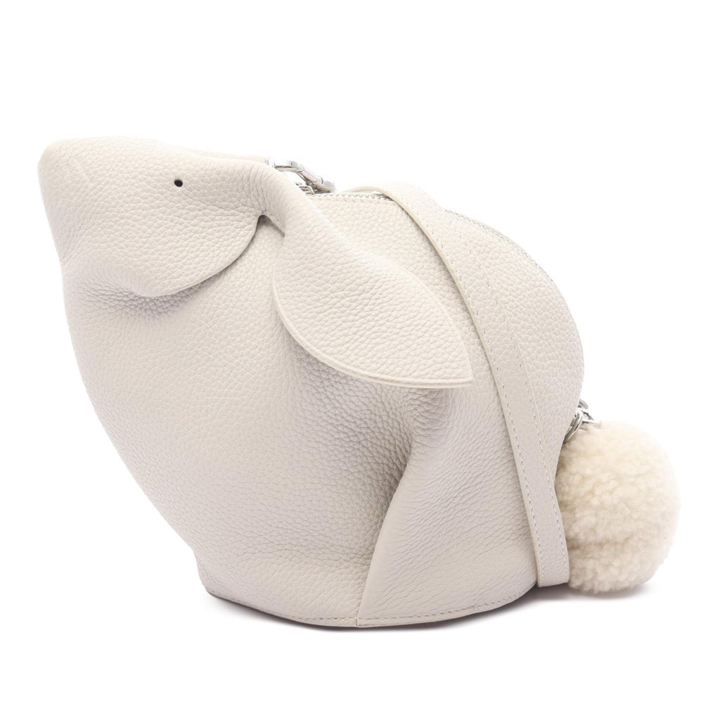 Loewe Mini Calfskin Shearling Bunny Crossbody - 2