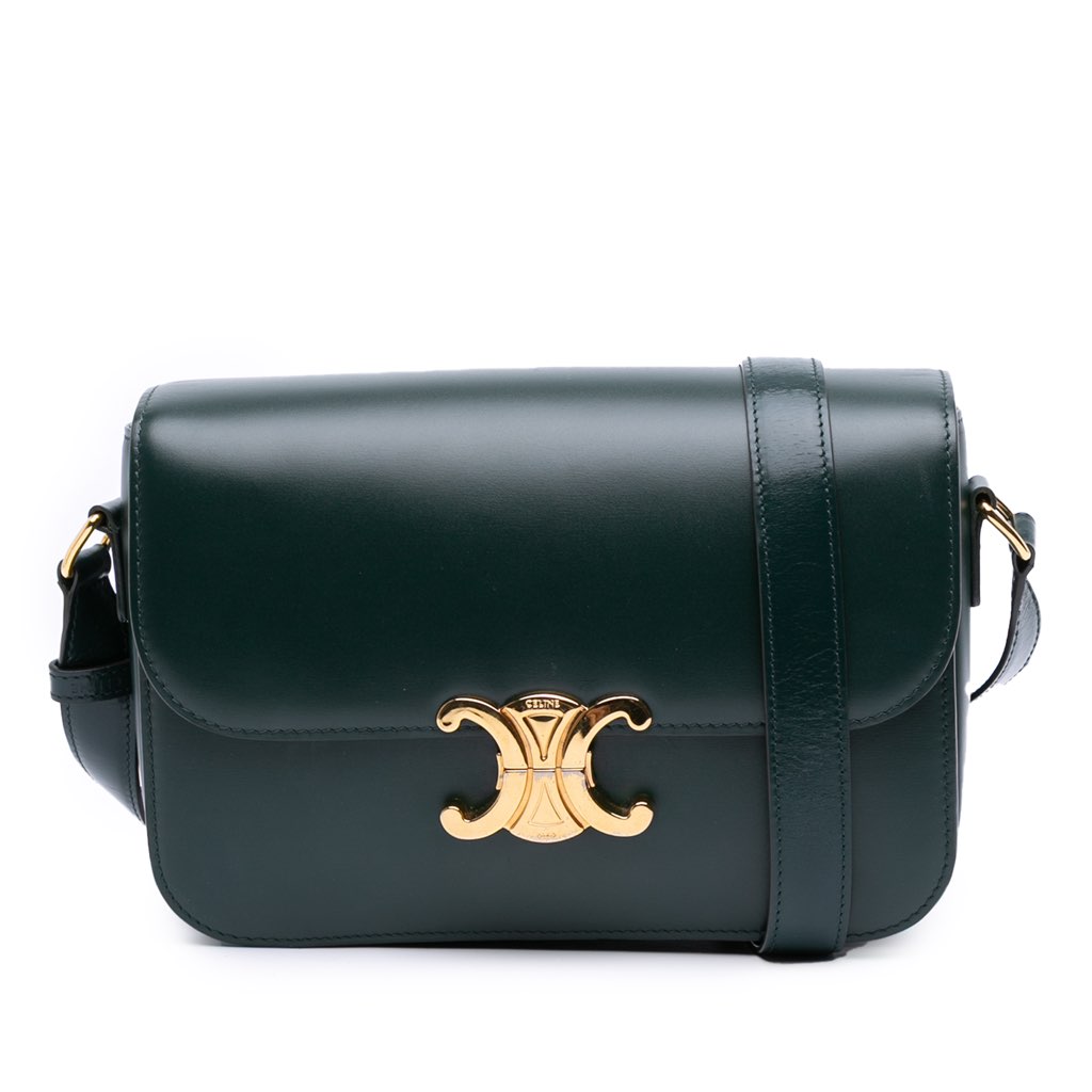 Celine Classique Shiny Calfskin Triomphe Crossbody