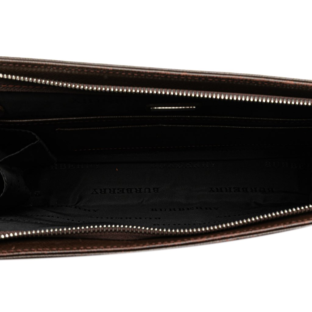 Burberry Leather Clutch - 4