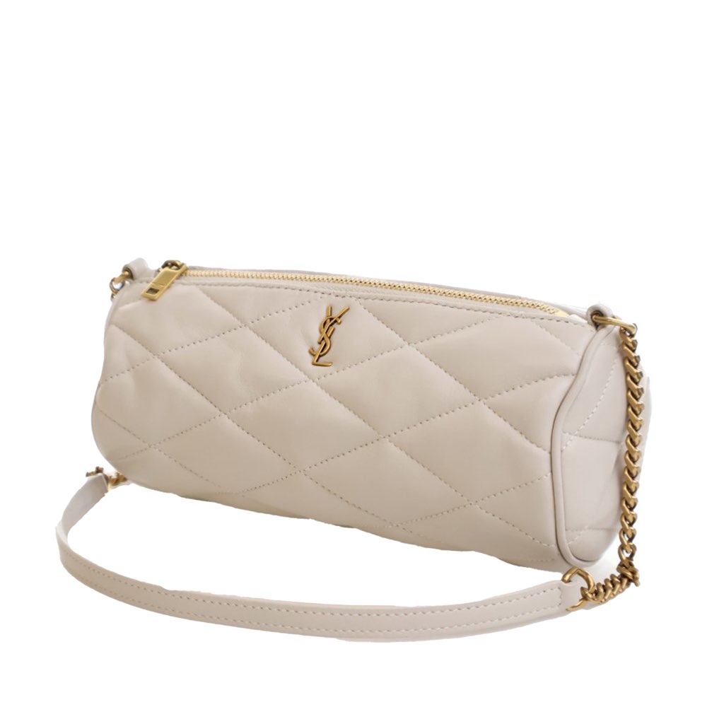 Saint Laurent Mini Quilted Lambskin Sade Tube Bag - 3