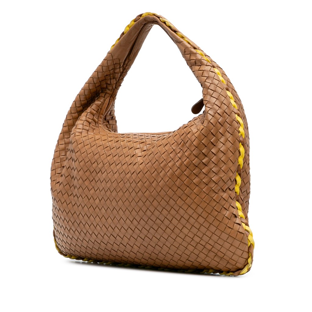 Bottega Veneta Medium Bicolor Trimmed Nappa Intrecciato Veneta Hobo - 2