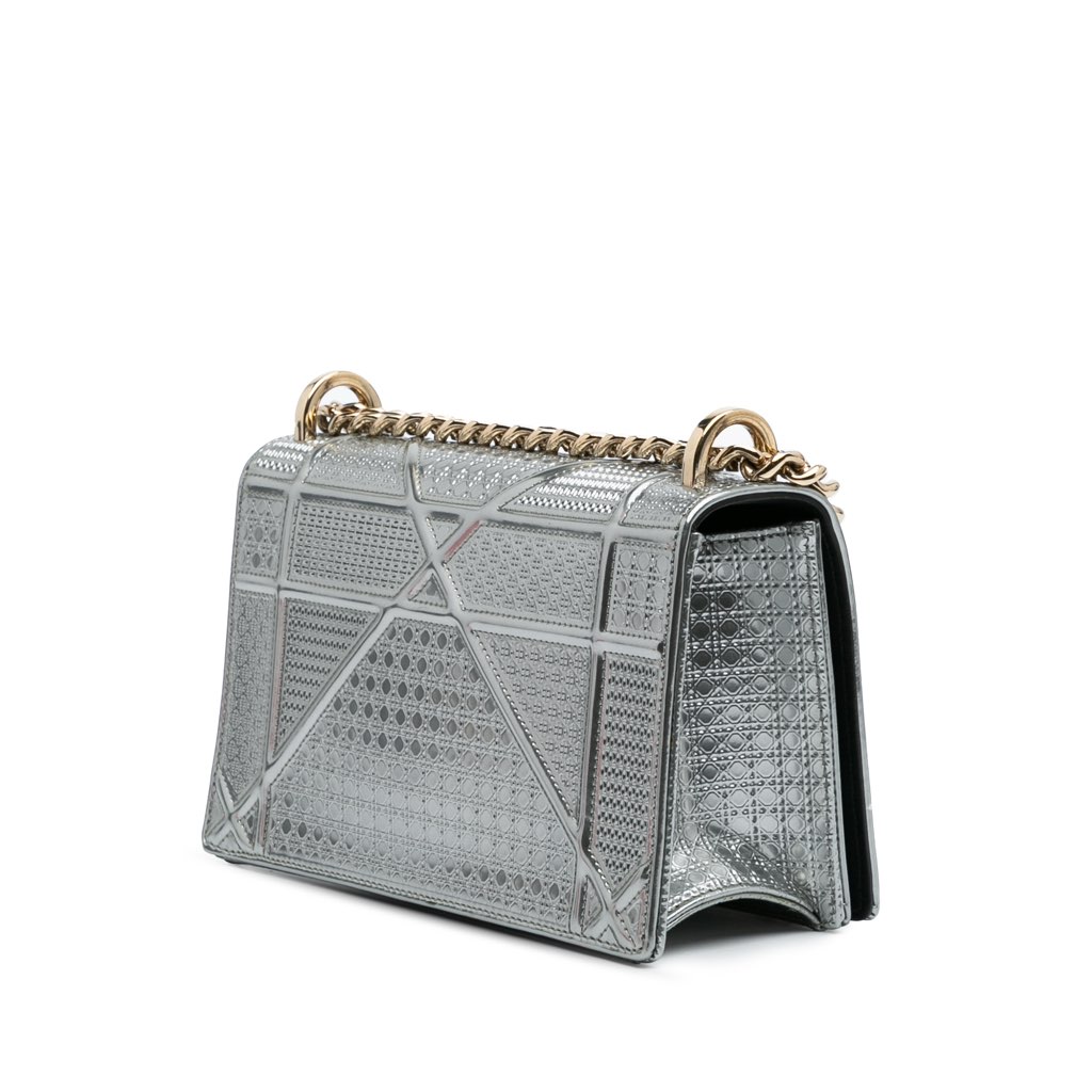 Dior Small Metallic Patent Microcannage Diorama Flap - 2