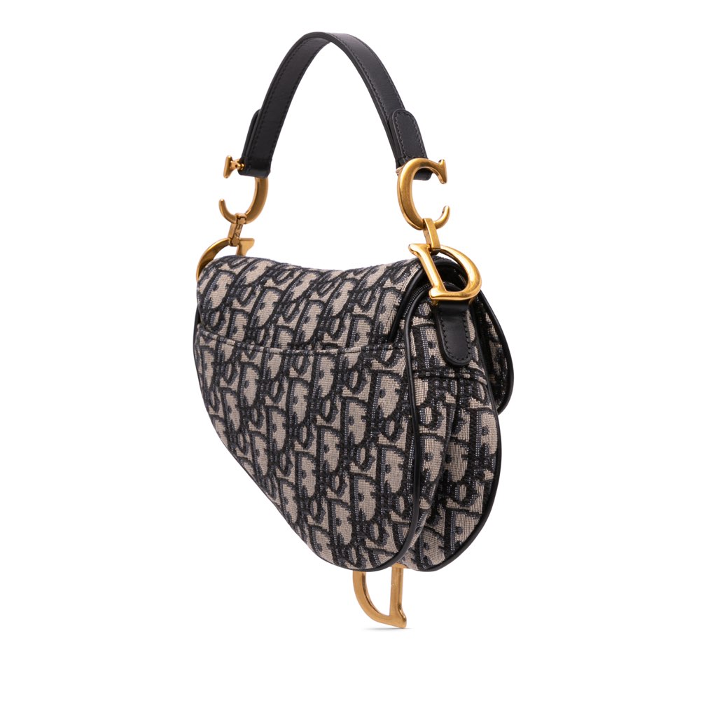 Dior Mini Oblique Canvas Saddle Bag - 2