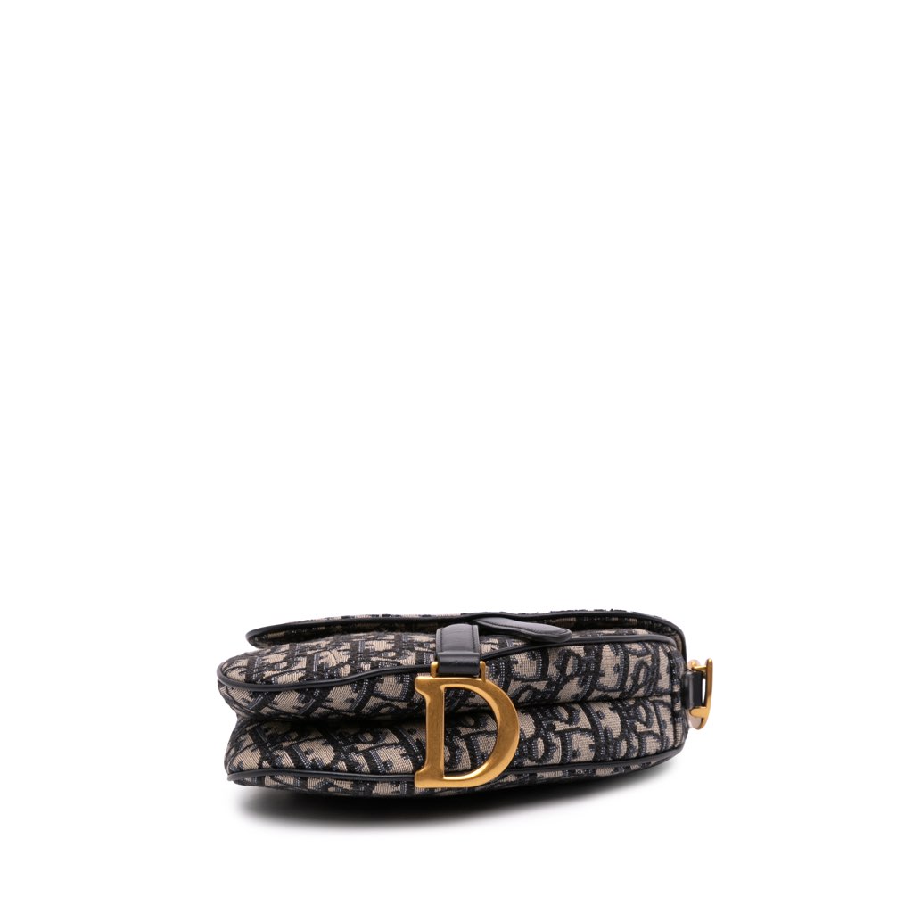Dior Mini Oblique Canvas Saddle Bag - 3