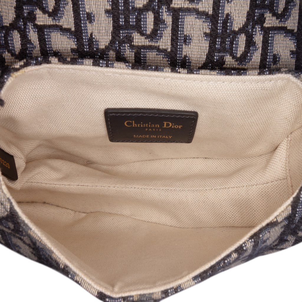 Dior Mini Oblique Canvas Saddle Bag - 4