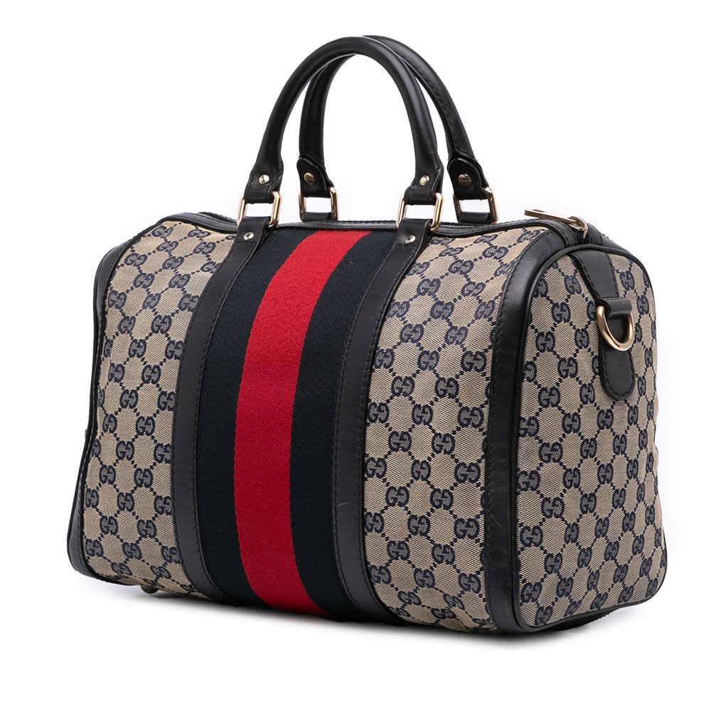 Gucci GG Canvas Web Joy Boston Bag - 2