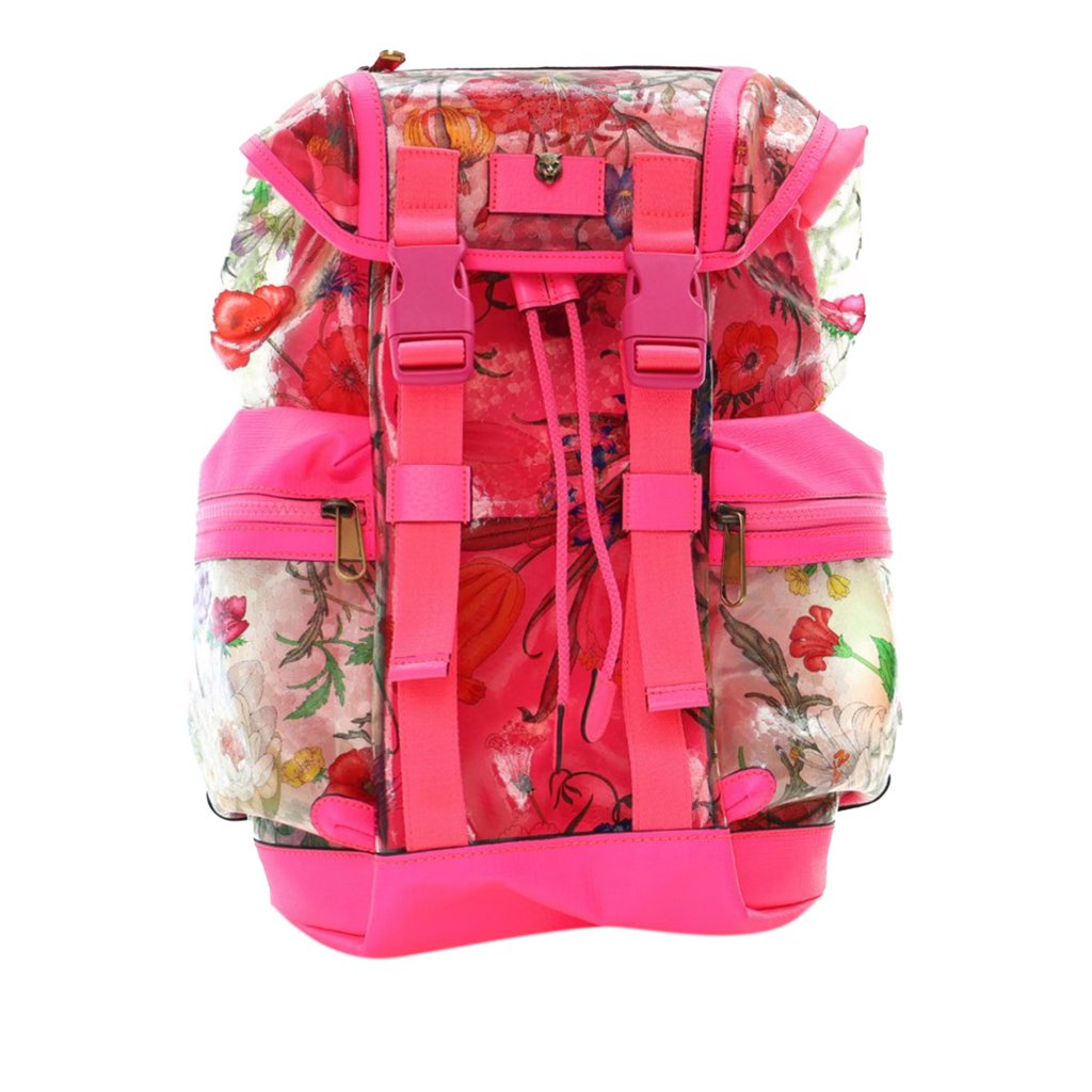 Gucci PVC Flora Techpack Backpack
