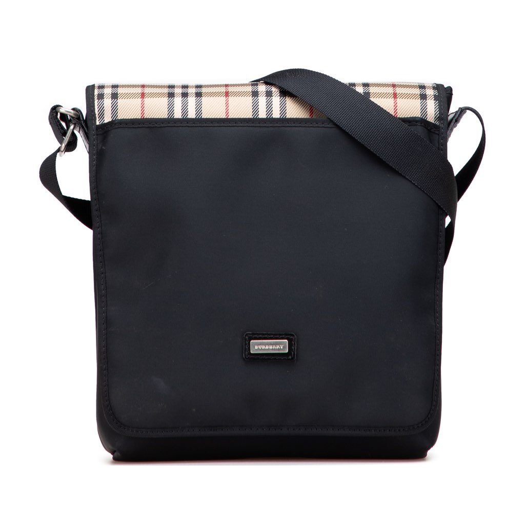 Burberry House Check Trimmed Nylon Crossbody