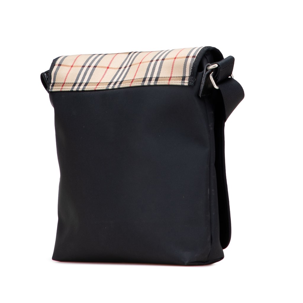 Burberry House Check Trimmed Nylon Crossbody - Back view