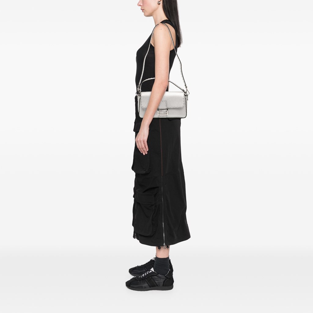 Fendi Leather Selleria Baguette Satchel - Image 13