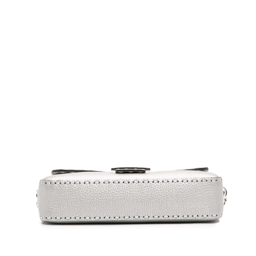 Fendi Leather Selleria Baguette Satchel - Image 6