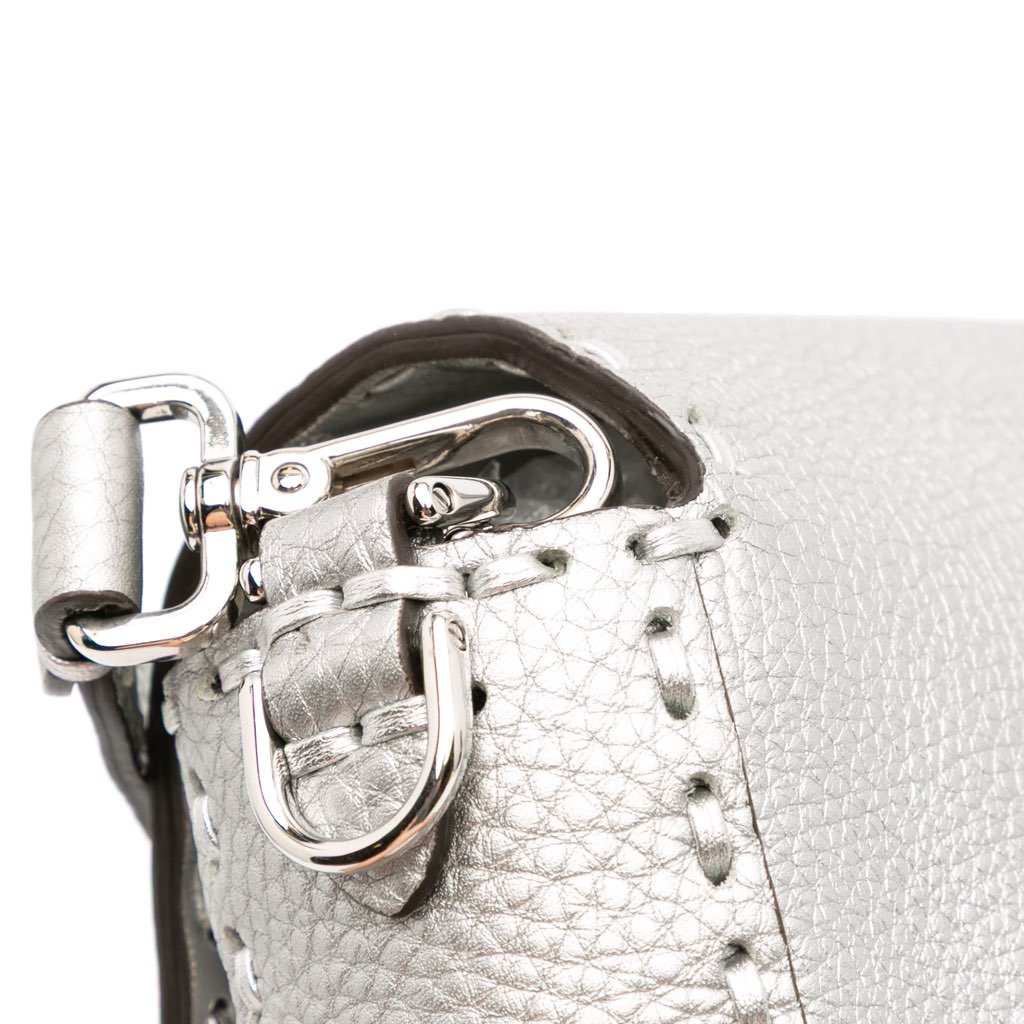 Fendi Leather Selleria Baguette Satchel - Image 11
