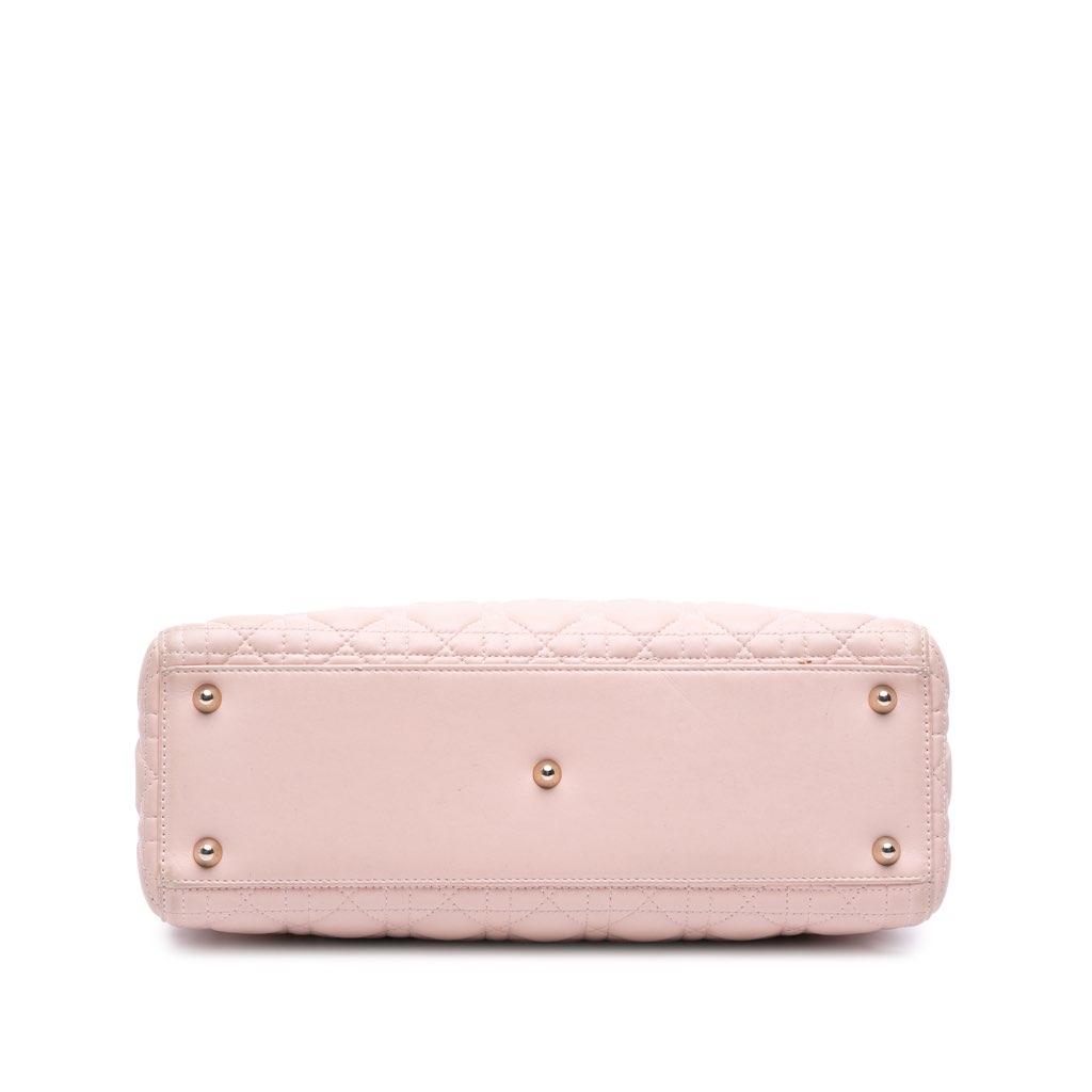 Dior Large Lambskin Cannage Lady Dior - Image 6