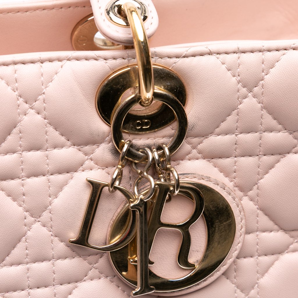 Dior Large Lambskin Cannage Lady Dior - Detail 2