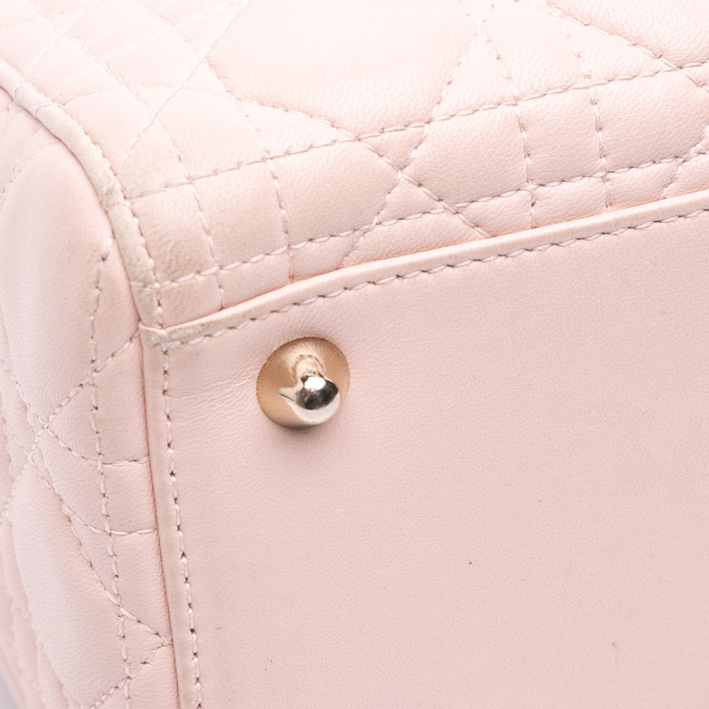 Dior Large Lambskin Cannage Lady Dior - Image 10