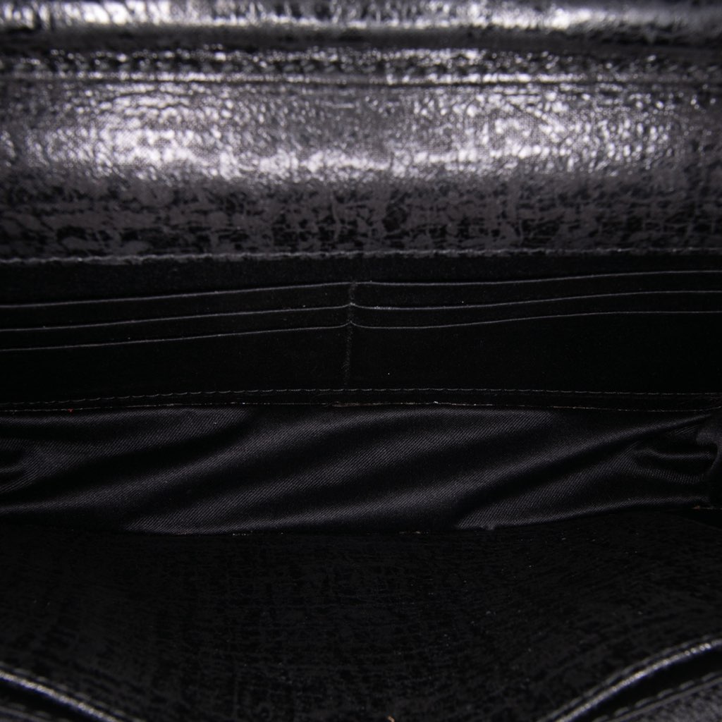 Chanel CC Quilted Crinkled Patent Wallet On Chain - 4