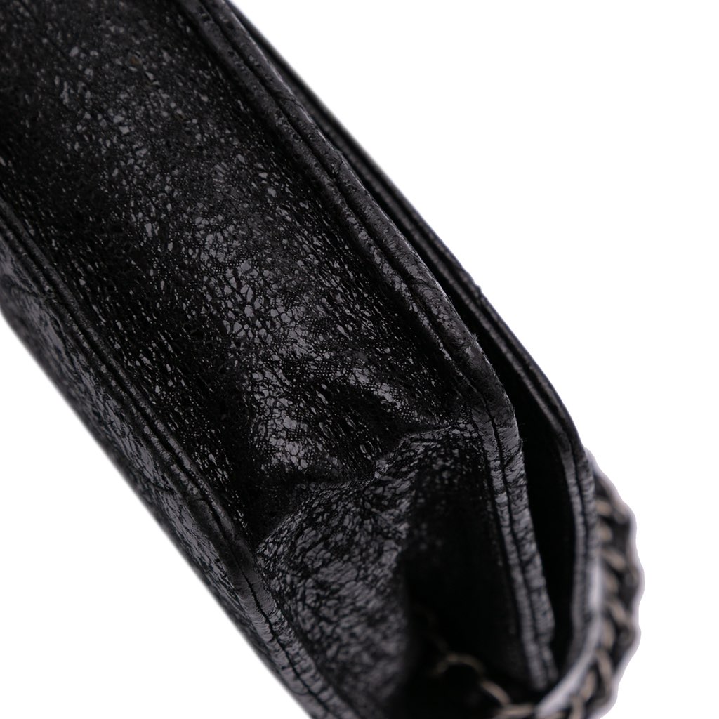 Chanel CC Quilted Crinkled Patent Wallet On Chain - Image 10