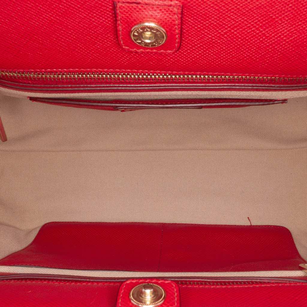 Prada Saffiano Cuir Trimmed Canapa Satchel - 4