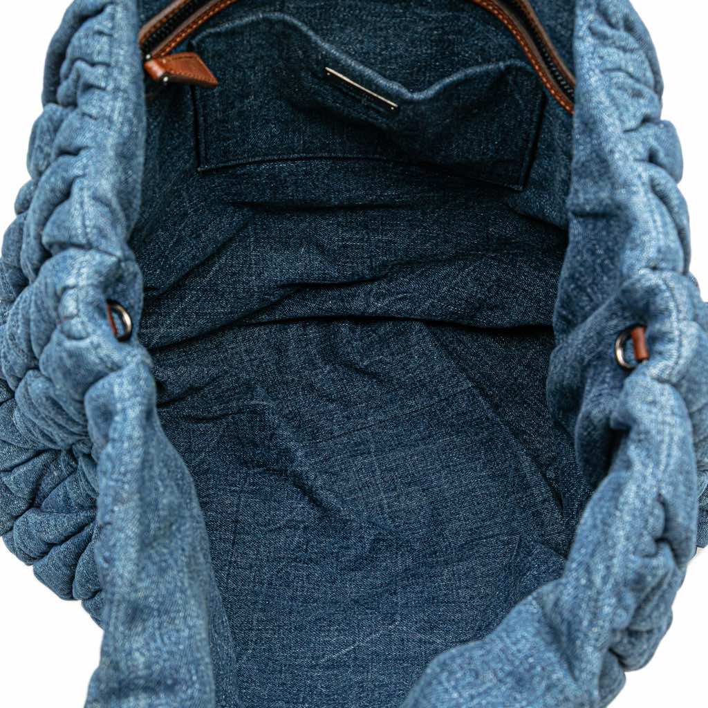 Miu Miu Matelasse Denim Satchel - 4