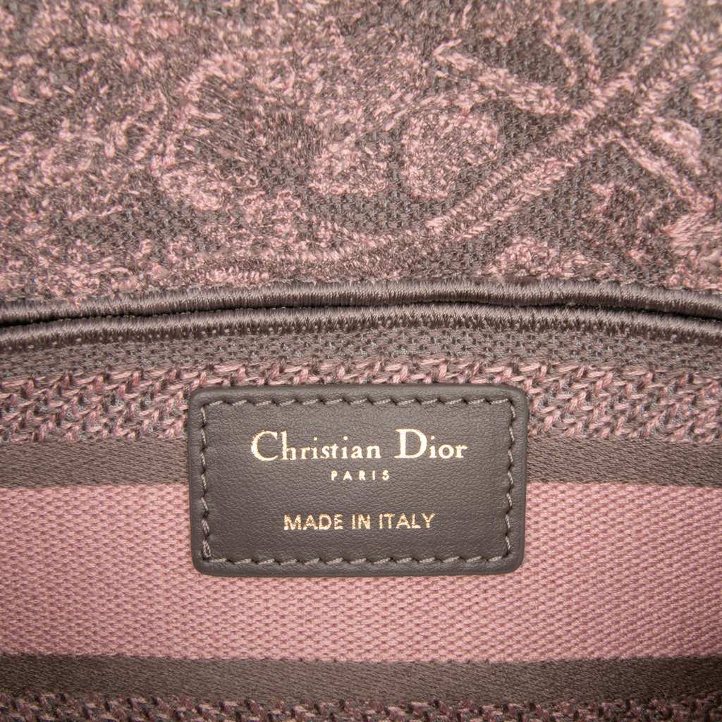 Dior Medium Canvas Embroidered Toile De Jouy Lady D Joy Satchel - 5