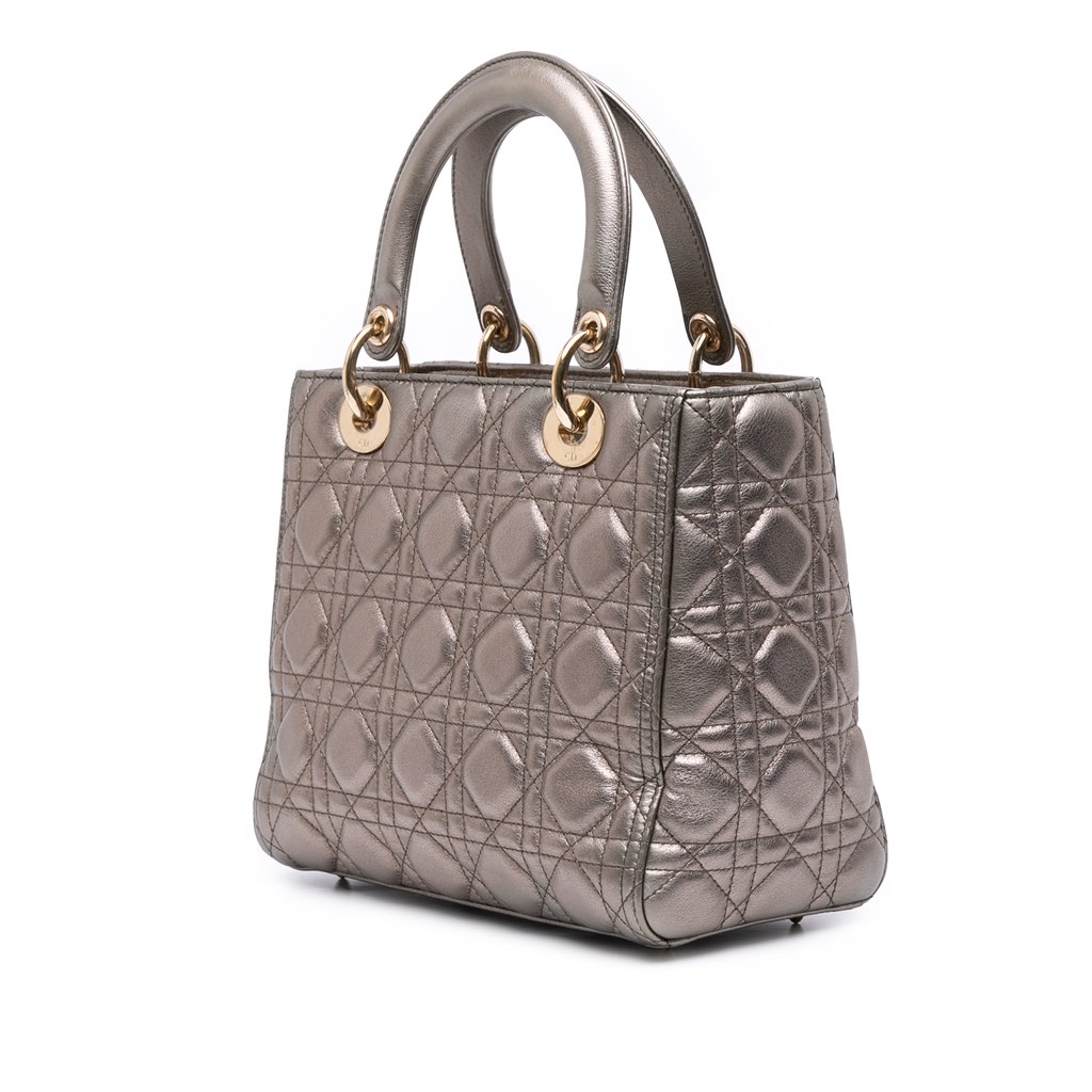 Dior Medium Lambskin Cannage Lady Dior - 2