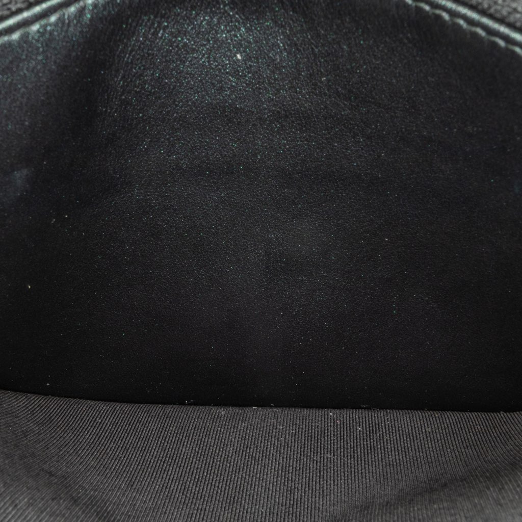 Chanel CC Chevron Quilted Crumpled Calfskin Wallet On Chain - Side view