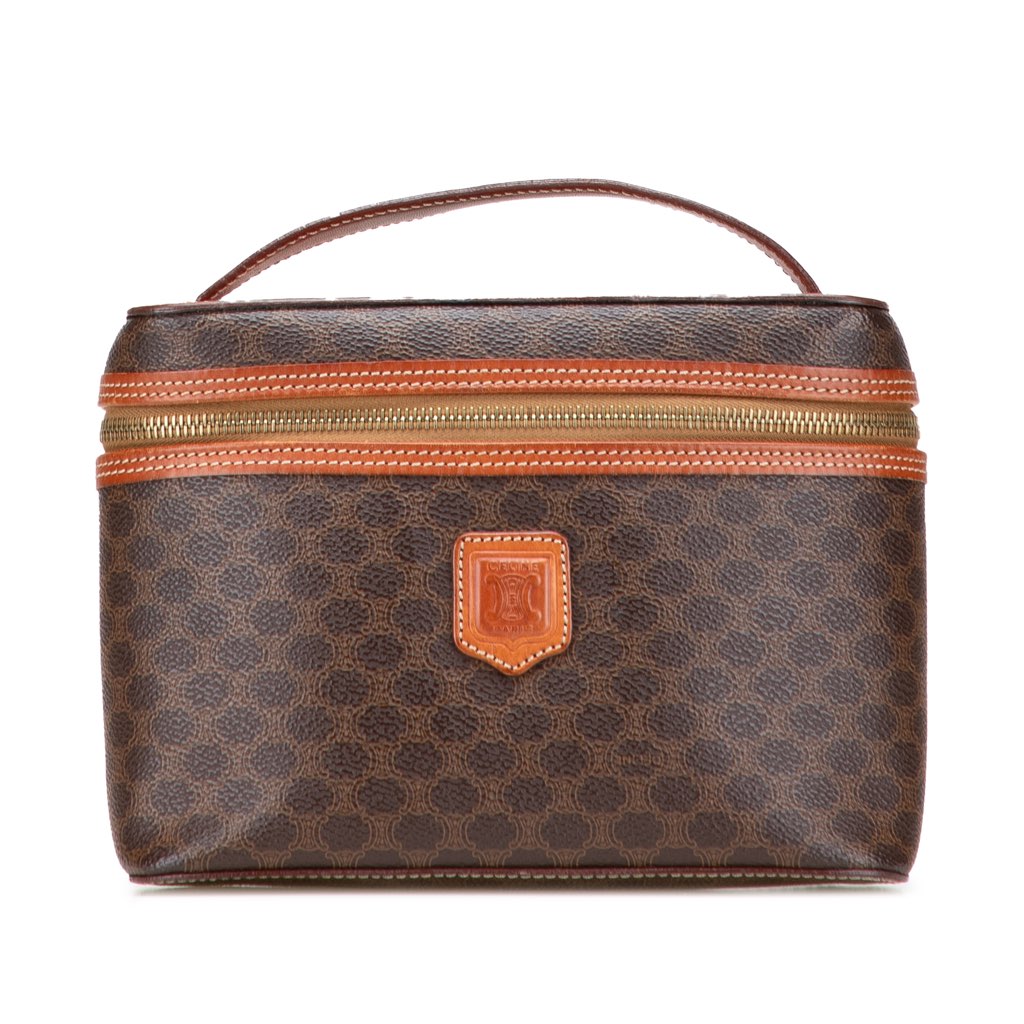 Celine Macadam Coated Canvas Vanity Bag